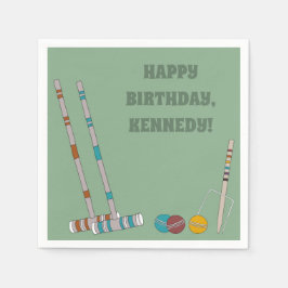 Croquet Set, Game Custom Outdoor Party Serviette