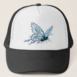 Croquis artistique de papillon bleu - Casquette de