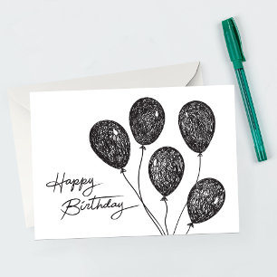 Croquis Ballons d'anniversaire Carte d'anniversair