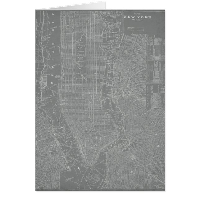 Croquis de la carte de New York (Devant)