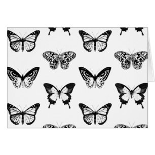 Croquis de papillon, noir et blanc
