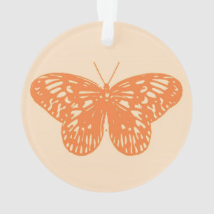Croquis de papillon, orange corail