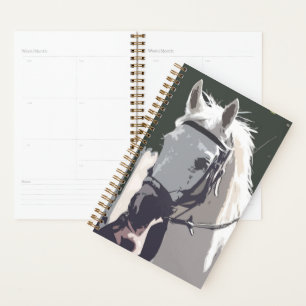 Croquis de tête de cheval blanc stylisé