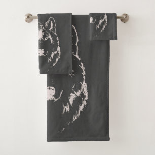 Croquis De Tête De Tête De Loup Gris Et Blanc