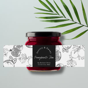 Croquis Étiquette d'enveloppement de confiture de 