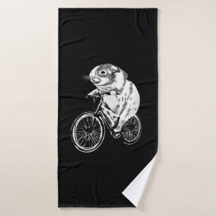 Croquis mignon Bicyclette de porc Guinée Cute Or