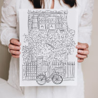 Croquis noir et blanc Poster de la boutique New Yo