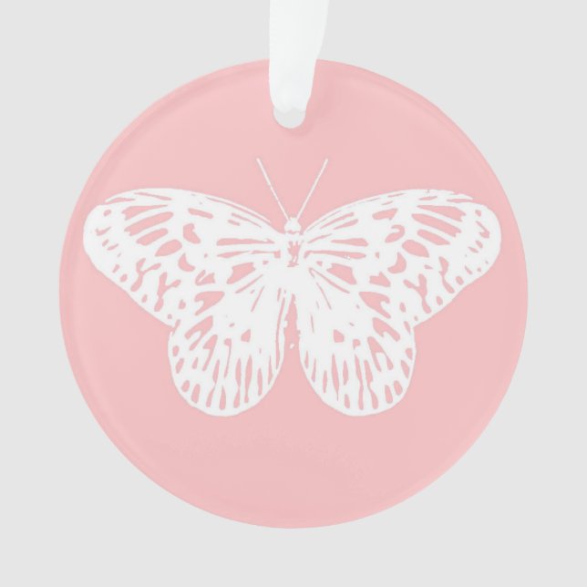 Croquis papillon, rose coquille et blanc (devant)