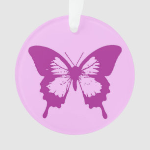 Croquis papillon, rose glacé & améthyste violet