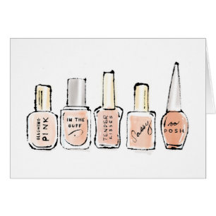 Croquis rose moderne sauvage de vernis à ongles