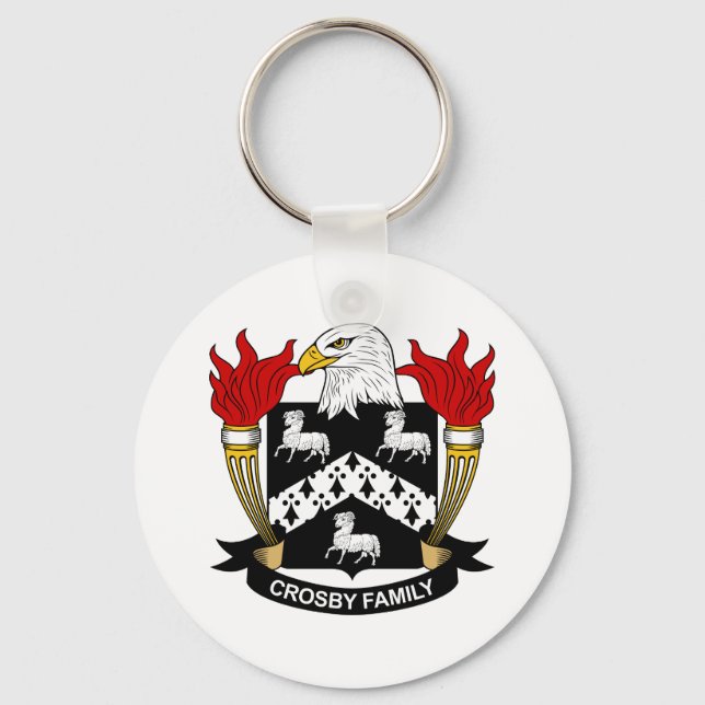 Crosby Familienwappen Schlüsselanhänger (Vorderseite)