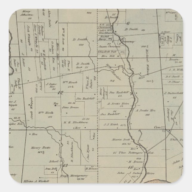 Crosby, Ohio Quadratischer Aufkleber (Vorderseite)