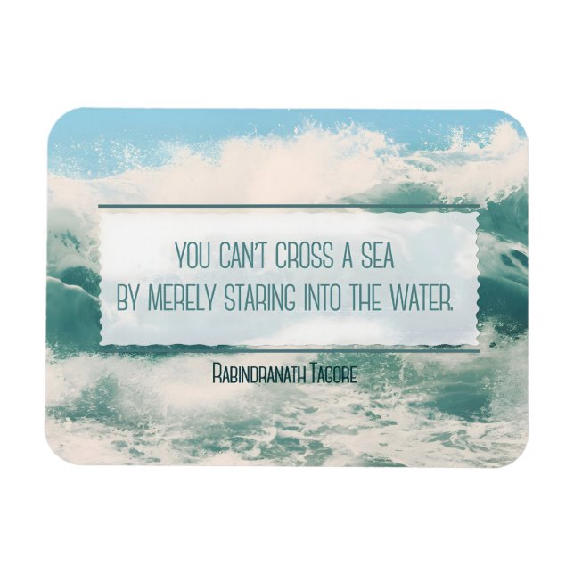"Cross a sea" Inspiration flexibel Magnet (Horizontal)