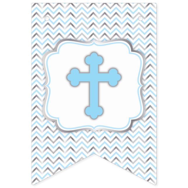 Cross Banner Blue & Silver (Erste Fahne)