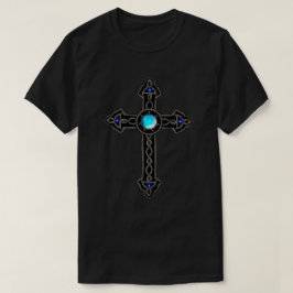 Cross Blue Stone Evil Eyes T-Shirt