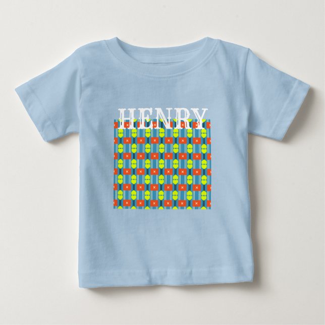 Cross Button Connector Cotton Baby T-Shirt (Vorderseite)