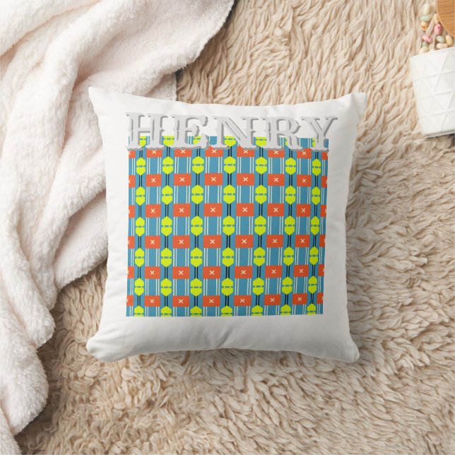 Cross Button Personalized Throw Pillow Kissen (Decke)