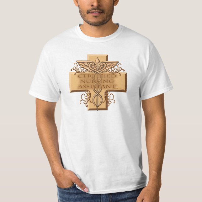 Cross Caduceus CNA Nurse T-Shirt (Vorderseite)