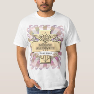 Cross Caduceus Midfrau Nurse T - Shirt