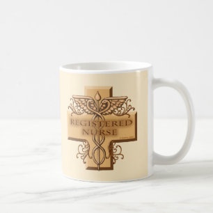 Cross Caduceus RN Krankenschwester Kaffeetasse