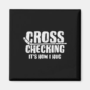 Cross Checking Wie ich Eishockeyspieler umarme Lus Magnet