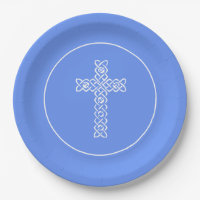 Cross Cornflower Blauer Kommunion Taufe Christen