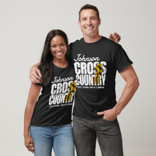 Cross-Country ADD TEXT Läufer Lauf Team Spieler T-Shirt