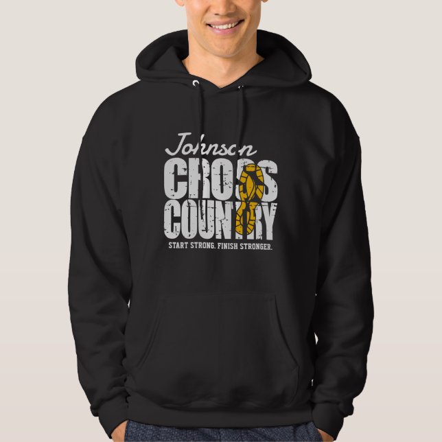 Cross Country ADT TEXT Runner, der Team Player läu Hoodie (Vorderseite)