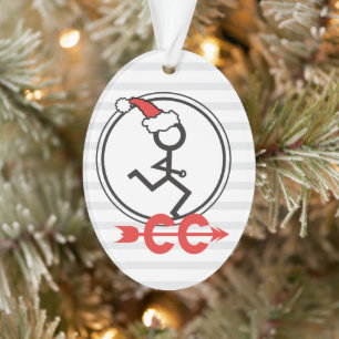Cross Country Back Text Custom Holiday Runner ©