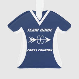 Cross Country Blue Sports Jersey Foto Ornament
