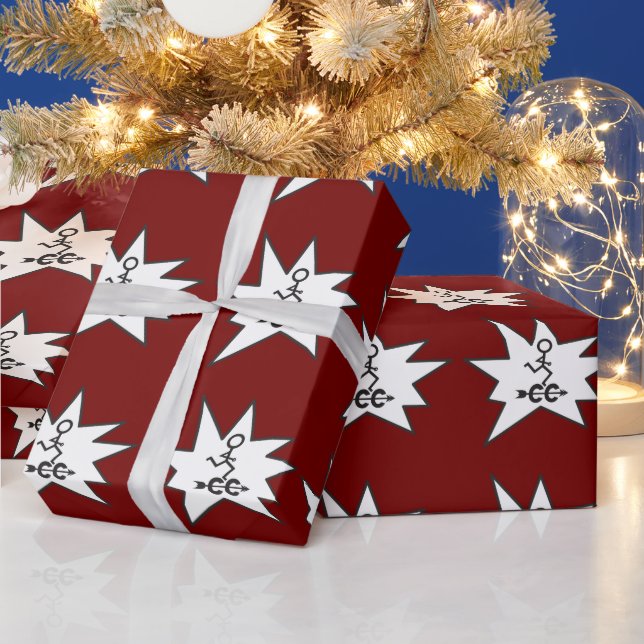 Cross Country CC Symbol läuft Themed Gift Wrap Geschenkpapier (Feiertage)