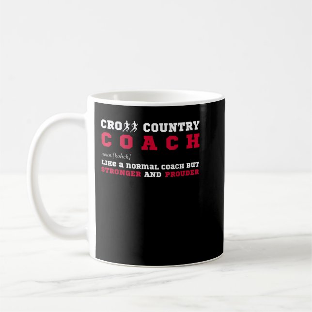 Cross Country Coach Sports Coaching Fun Definition Kaffeetasse (Links)
