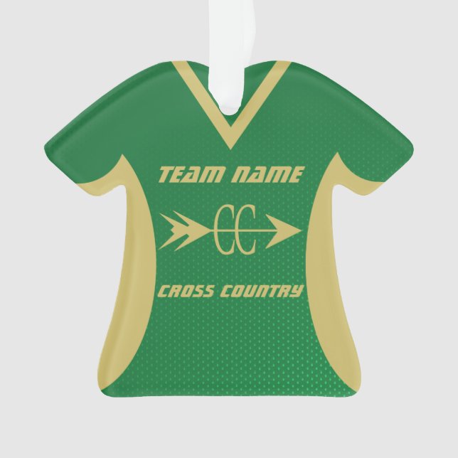 Cross Country Green et Gold Sports Jersey (devant)