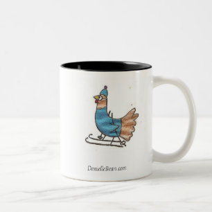 Cross Country-Huhn Zweifarbige Tasse