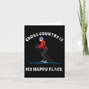 Cross Country ist mein glücklicher Ort Ski Liebhab Karte