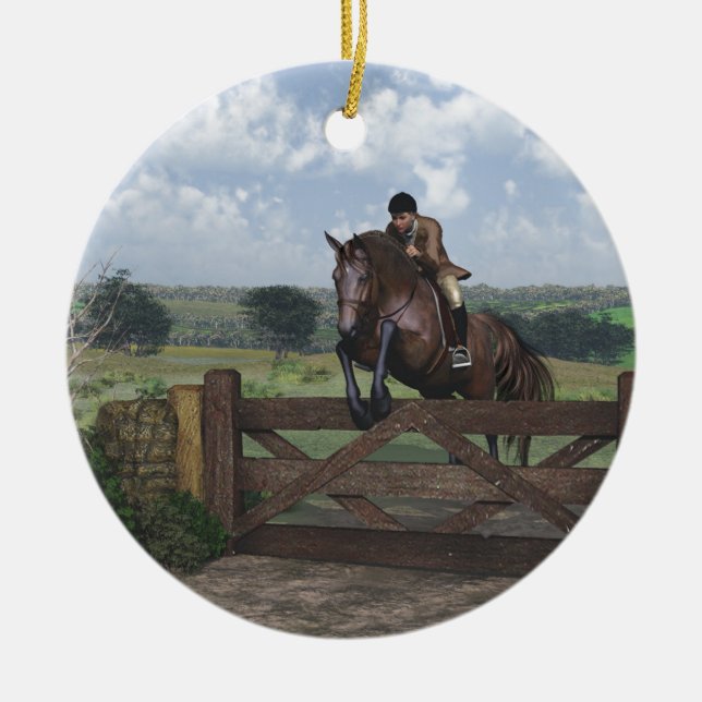 Cross Country - Jumping Horse Ornament (Vorne)