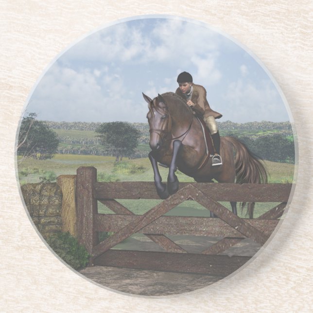 Cross Country - Jumping Horse Untersetzer (Vorne)