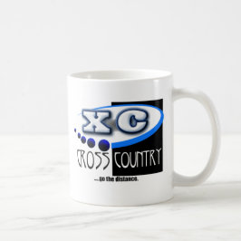 CROSS COUNTRY-LAUFENDES MOTTO - GEHEN DER ABSTAND KAFFEETASSE