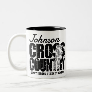 Cross-Country-Läufer Leichtathletik-Teamspieler Zweifarbige Tasse