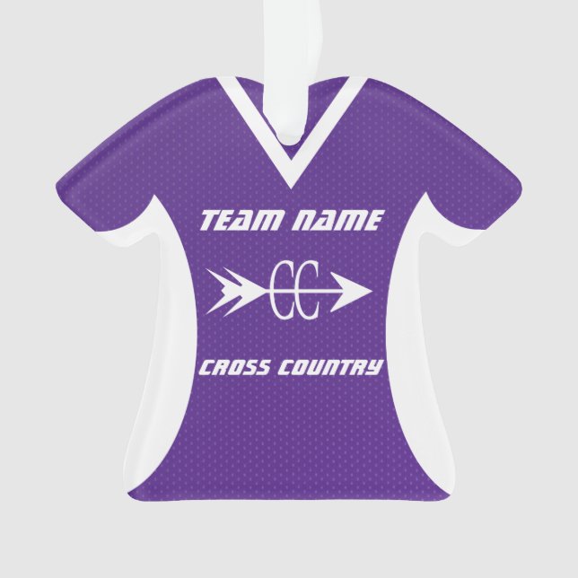 Cross Country Lila Sports Jersey Ornament (Vorderseite)