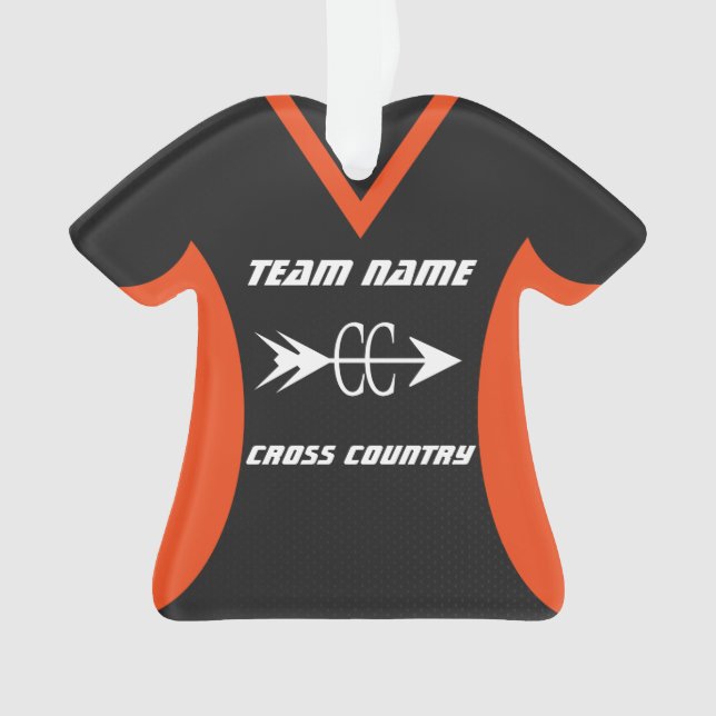 Cross Country Orange Black Sports Jersey (devant)