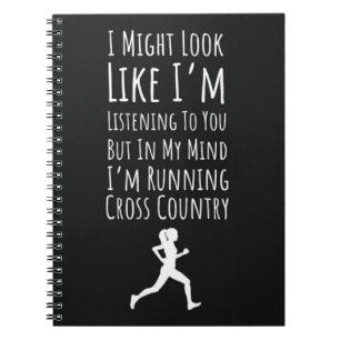 Cross Country Ornaments Running Runner Team XC Notizblock