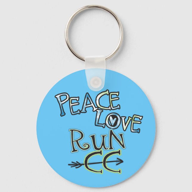 Cross Country PEACE LIEBE RUN CC Schlüsselanhänger (Vorderseite)