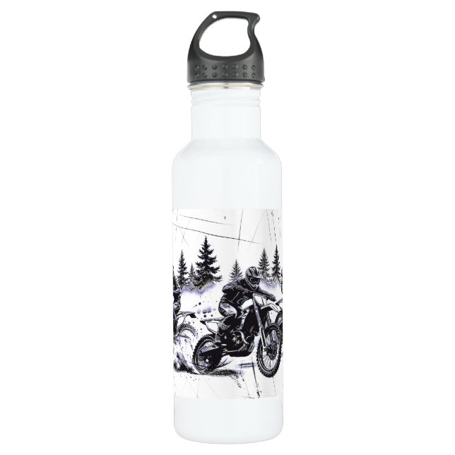 Cross Country Racing - Motocross Racing Edelstahlflasche (Vorderseite)