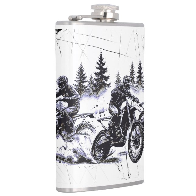 Cross Country Racing - Motocross Racing Flachmann (Rechts)