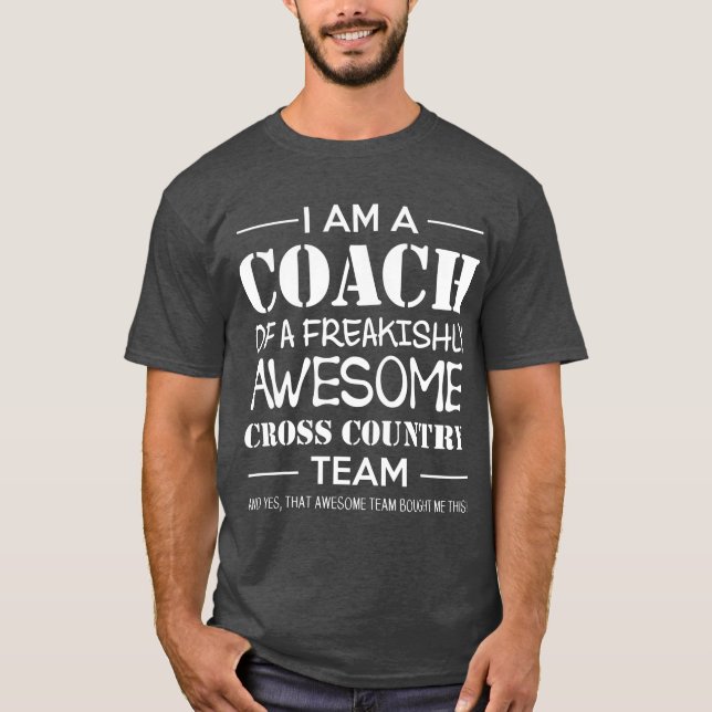 Cross Country Runner Coach Design T-Shirt (Vorderseite)