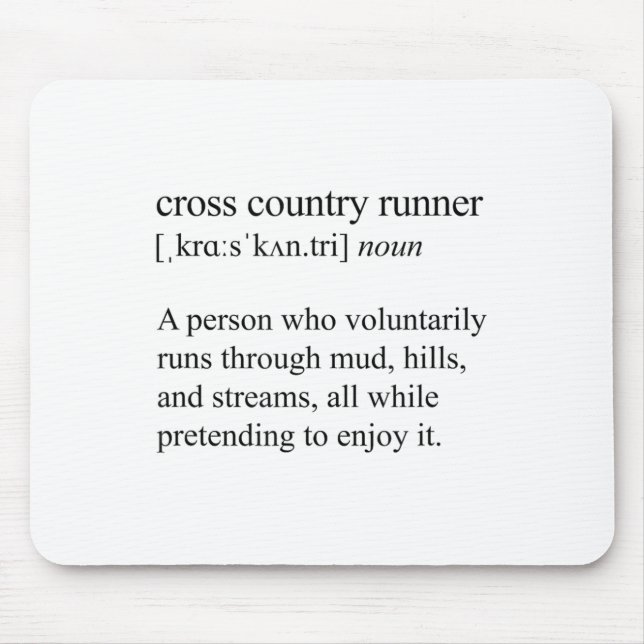 Cross Country Runner Definition, Xc Running  Mousepad (Vorne)