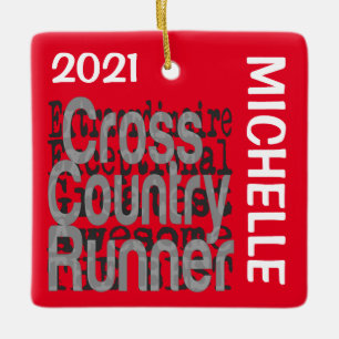 Cross Country Runner Extraordinaire CUSTOM Keramikornament