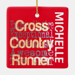 Cross Country Runner Extraordinaire CUSTOM Keramikornament