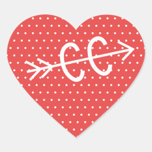Cross Country Runner Symbol Rotes Herz Sticker